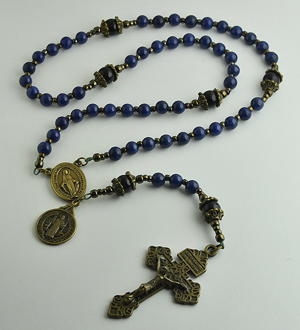 Black Gold Prayer Beads Bracelet Cross Crucifix Jesus Rosary UK SELLER FAST FREE 
